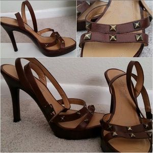 Cathy Jean Brown Strapy Heels
